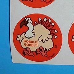 Trend Scratch n Sniff Sticker Gobble! Gobble! Turkey Thanksgiving Sheet VTG 80’S