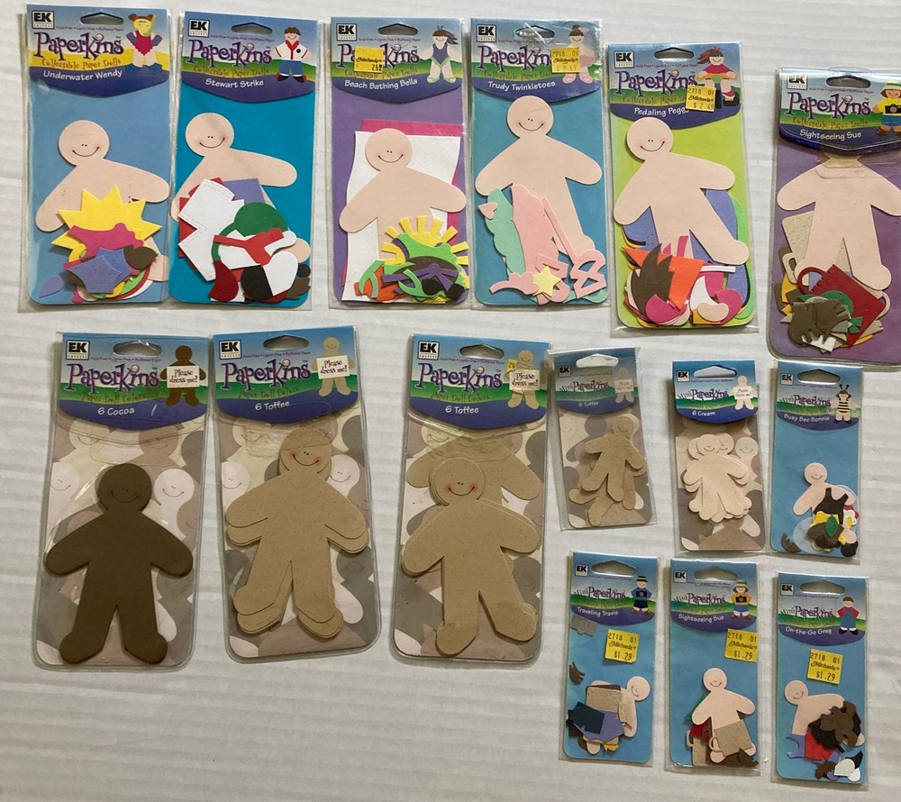 Paperkins Paper Doll & Mini Paperkins Lot
