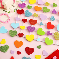 600 Pieces Foam Hearts Stickers, Valentines Day Glitter and Matte Self-Adhesive