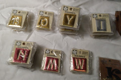 Huge Lot Scrapbooking Scrap Metal Letters Self Adhesive by Pressed Petals