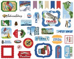 1 Pack of Carta Bella Paper OUR TRAVEL ADVENTURE Ephemera Pieces (CBOTA131024)