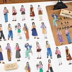 120Pcs Scrapbook Stickers Character Handbook Scrapbooking Junk Journal Crafts Em