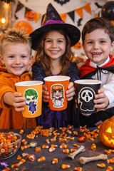 Halloween Horror Characters Sticker Set – 24 Piece