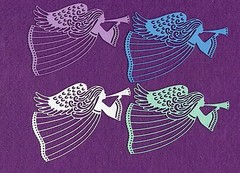 ANGEL 5 die cuts scrapbook cards