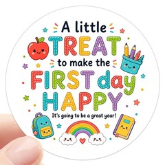 120 PCS Back to School Stickers for Students Teachers Classroom, Round First …
