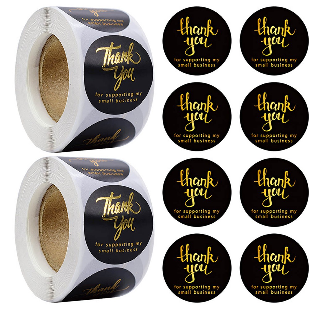 1000Pcs / 2 Roll 1.5″ Thank You For Supporting My Small Business Stickers Labels