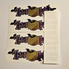 Hambly Stickers Lot of 5 Strips Shiny Mylar ~Trick or Treat~ Halloween