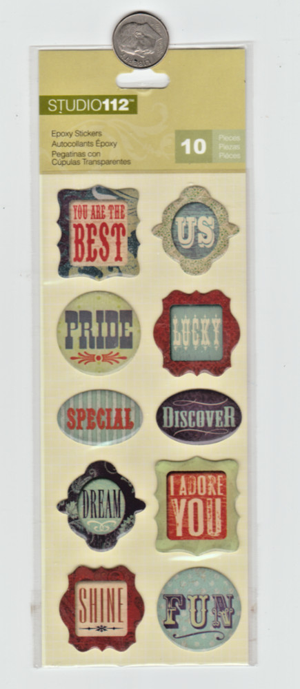 Studio 112 Stickers: Special, You Are The Best, I Adore You, Lucky, Shine, Fun