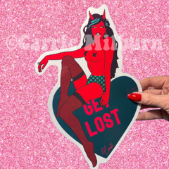 Jumbo 10″ She Devil PINUP Girl Sticker