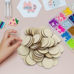 100 Pieces Unfinished Wood Circle – 1.5 inch Round Disc Blank Natural Wooden …