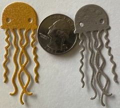 SMALL SEA ANIMAL Die-Cuts(8pc) Octopus•Shell•Ocean•Jellyfish •Fish•Crabs•Sand•