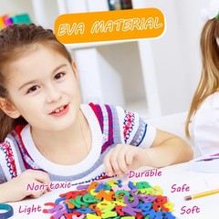 MIDELONG Foam Letter Stickers, Colorful Self-Adhesive A-Z Alphabet Multicolor