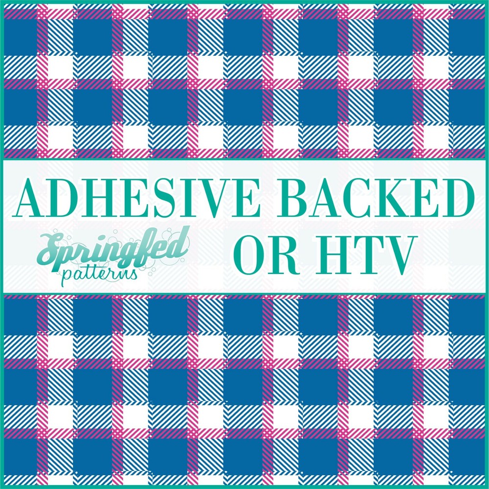 PRINCESS PLAID Pattern #5 Adhesive Vinyl or HTV Heat Transfer Vinyl Tartan Print