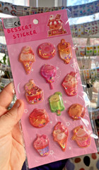 Adorable Kawaii Glitter Water Shaker Stickers: Sweet Or Savory, You Choose!