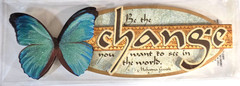 Paper House Productions 3D Stickers – BE THE CHANGE… – 1 sheet