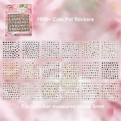 2000+ Mini Stickers Pack, 36 Sheets Tiny Animal & Cute Pet Stickers with Twee…