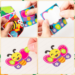 300Pcs Spring Themed Face Stickers Roll – Butterfly Ladybug Insect DIY Crafts