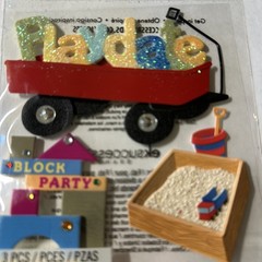 Jolees by You Scrapbook Stickers Play date Toddler Wagon Sandbox Retired New