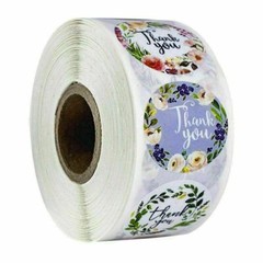 1″ Thank You Stickers Roll, Thank You for Supporting My Small Business 500Pc/per