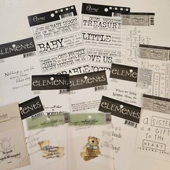 NEW Lot 14 BABY Transparencies Vellum Words Phrase Verse O’Scrap Whimsies -Z