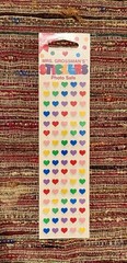 vintage mrs grossmans – colourful micro hearts – stickers – nip