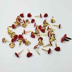 50 Mini Red Heart Brads Hearts Valentine’s Day Cards Paper Crafts Scrapbooking