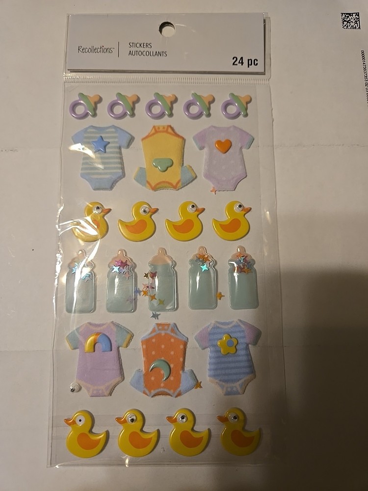Recollections BABY ICONS DUCK BOTTLE PACIFIER Scrapbooking stickers