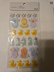 Recollections BABY ICONS DUCK BOTTLE PACIFIER Scrapbooking stickers