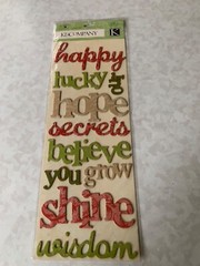 K&COMPANY STICKERS CLASSIC K CHIPBOARD MCKENNA WORDS 10PCS