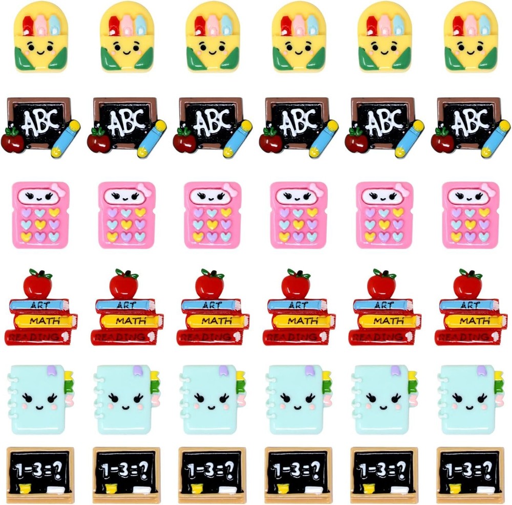 Honbay 36PCS Back to School Flatback Resin Charms Supplies Slime…