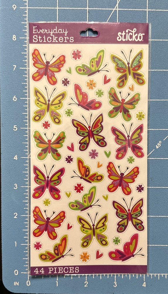 Adhesive Butterflies | Spicier Butterflies Stickers – 44 Pcs