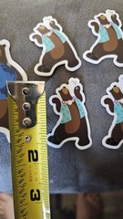 Salesforce Codey Stickers/Decals, Brown Blue Green White (2 Large, 6 Small)