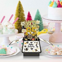 Joycard 85th Birthday Card, 85th Birthday Decorations for Women Men, Happy Bi…