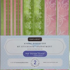 Close to My Heart Reflections Stickease X7056C Discovery Spring Pink Green NEW