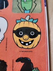 Vintage 80’s Gibson Halloween Creatures Sticker Sheet Rare