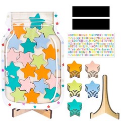 Magnetic Star Reward Jar for Kids Classroom Chore Chart, Home Rewards