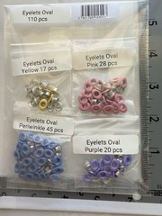 110 pieces OVAL EYELETS Standard 1/8in Hole Embellishments Eyelet Egg Shaped