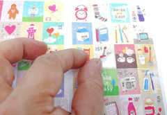 Adhesive Sticker,12 Sheets(240Pcs) Stamp Shape DIY Decorative Paper Paster Ornam