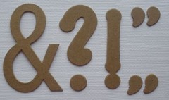 SIMPLE PUNCTUATIONS – Set Raw Bare Chipboard Die Cuts