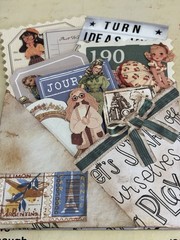 Handmade scrapbooking mixed lot vintage travel flower ticket paper ephemera