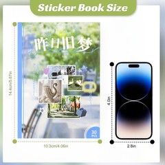 Dreamcore Sticker Book – 30 Sheets Japanese for Adults & Green-1
