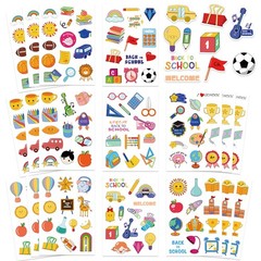 8/16PCS Cartoon Student Reward Collage Group Stickers Handicrafts Waterproof Mat