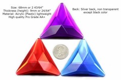 68mm Crystal AB H702 Huge Self Adhesive Triangle Jewels – 1 Piece