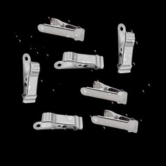 30 Pieces of Metal Mini Clip Spring Clip Crocodile Clip Tiny Clip Strong Suit…