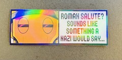 GI Robot Roman Salute Holographic Sticker