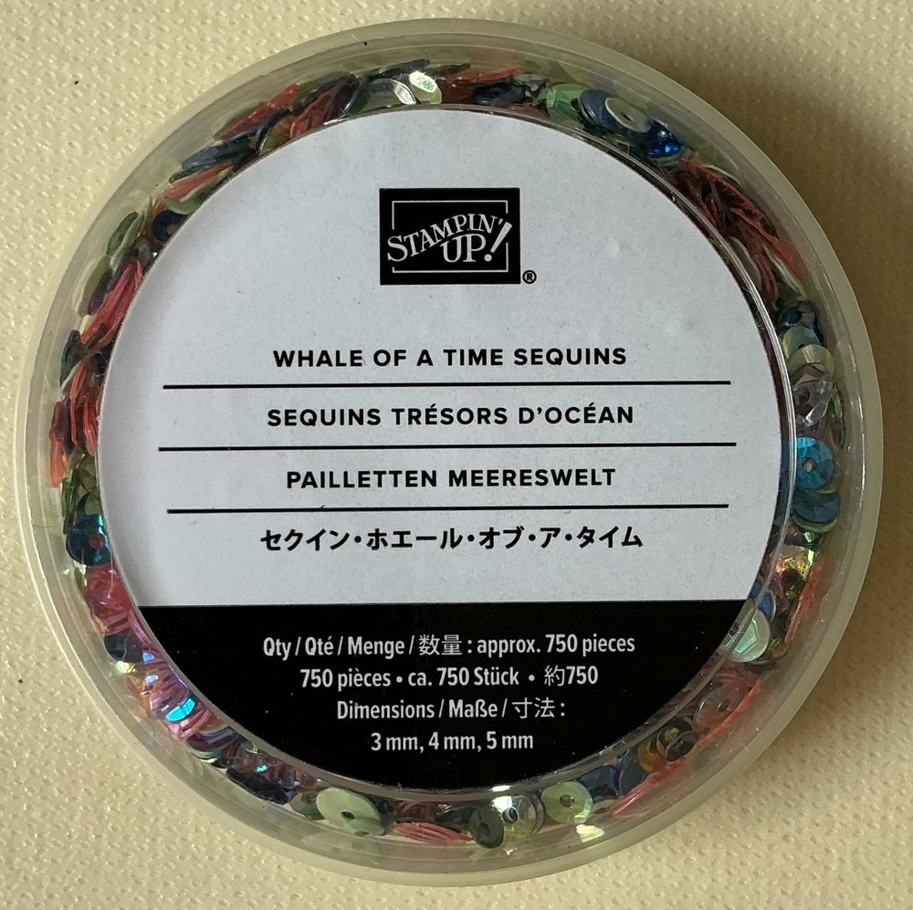 Stampin’ Up! -«WHALE OF A TIME SEQUINS» Shaker Cards (750pcs) 3,4,5mm NEW 152461