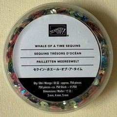 Stampin’ Up! -«WHALE OF A TIME SEQUINS» Shaker Cards (750pcs) 3,4,5mm NEW 152461