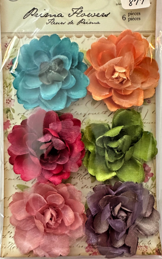 PRIMA FLOWERS LACE CROCHET, FABRIC, SATIN FOR SCRAPBOOKING WEDDINGS HAIR ECT…