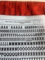 Letraset (3) INSTANT LETTERING Transfer Letters Italia Medium 36pt NICE 1