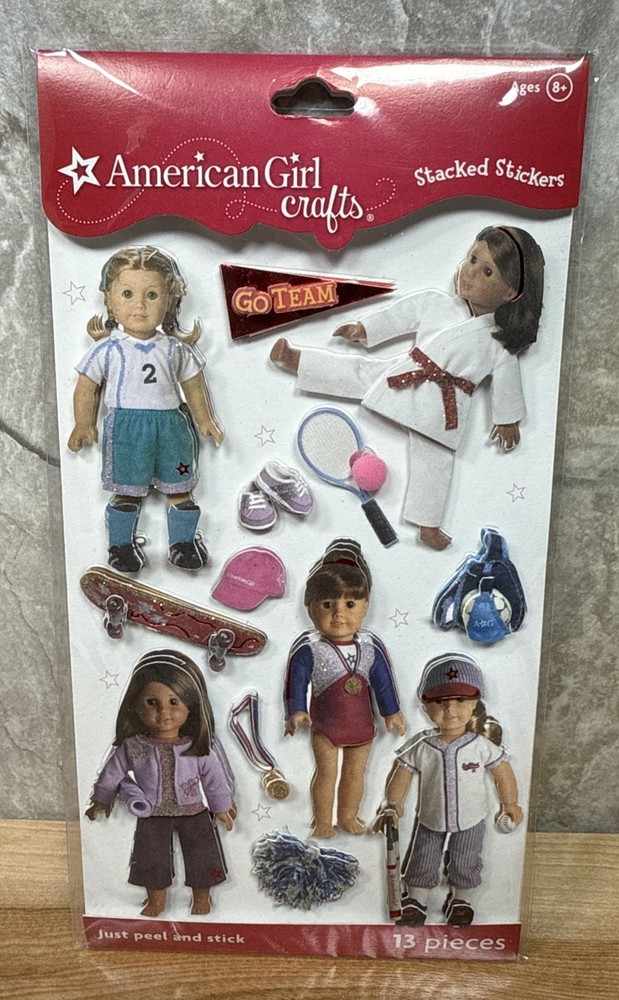 2011 NOS American Girl Crafts Sports Doll «Stacked Stickers» Sealed Packet